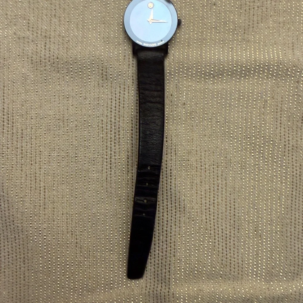 MOVADO Women Authentic Watch Needs New Battery Selling As Is Black